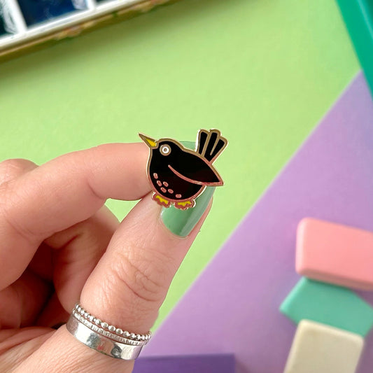 Mini Blackbird Enamel Pin