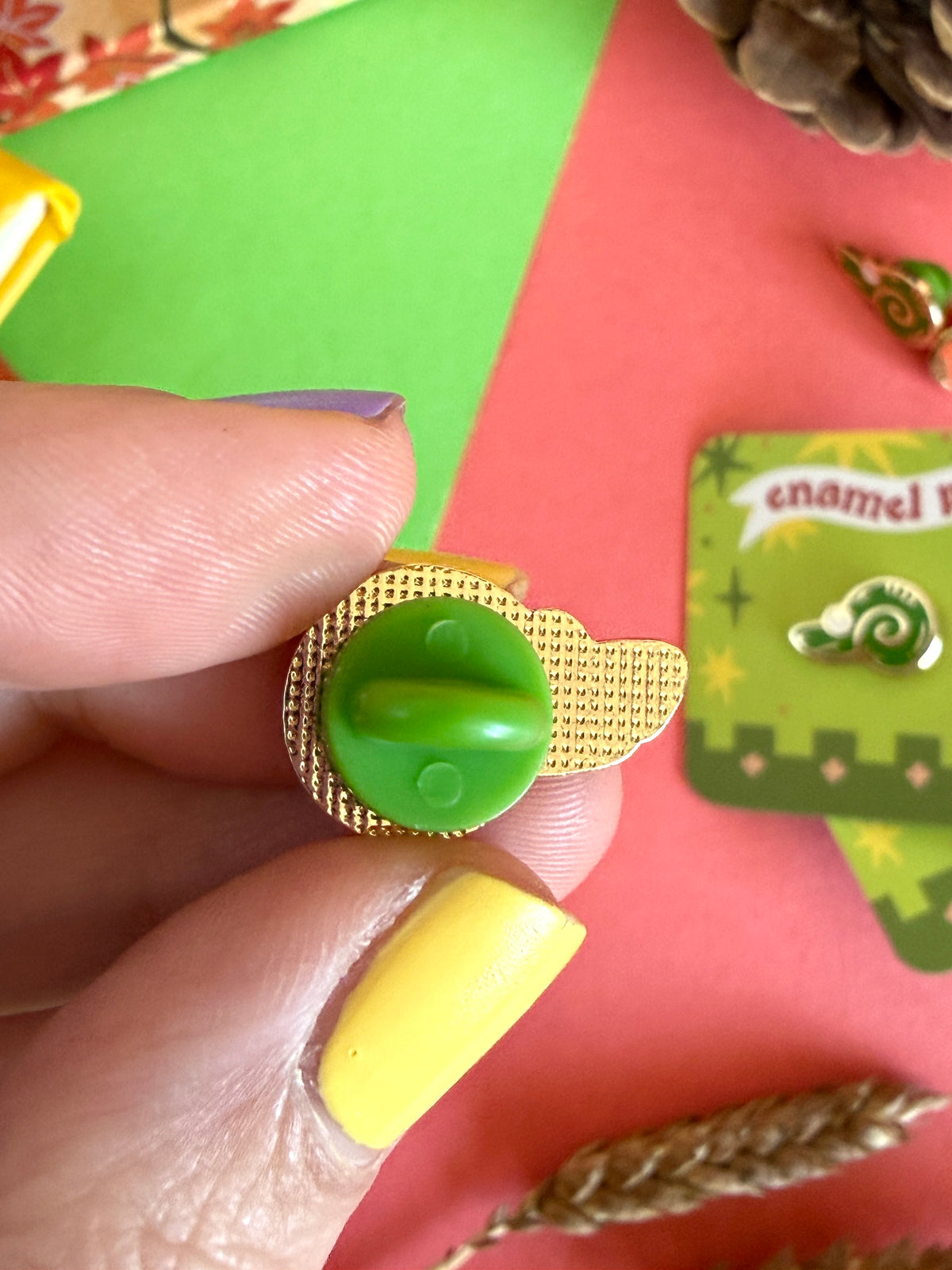 Green Medieval Snail Enamel Pin