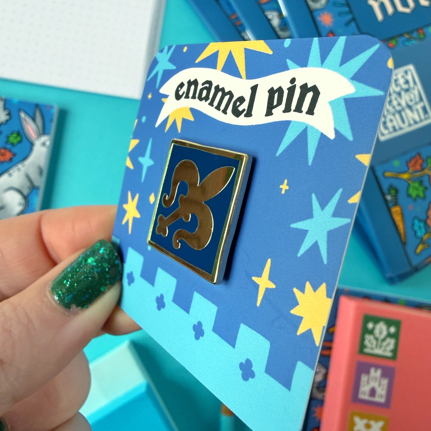 Fleur-De-Lis Mini Medieval Tile Enamel Pin