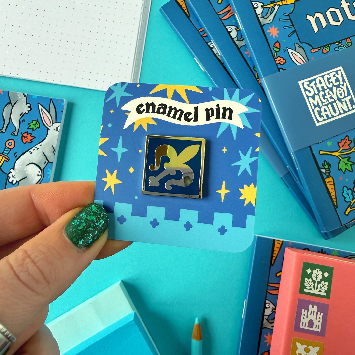 Fleur-De-Lis Mini Medieval Tile Enamel Pin