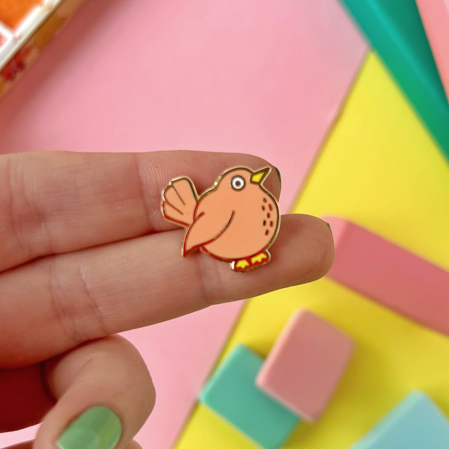 Pink Bird Enamel Pin