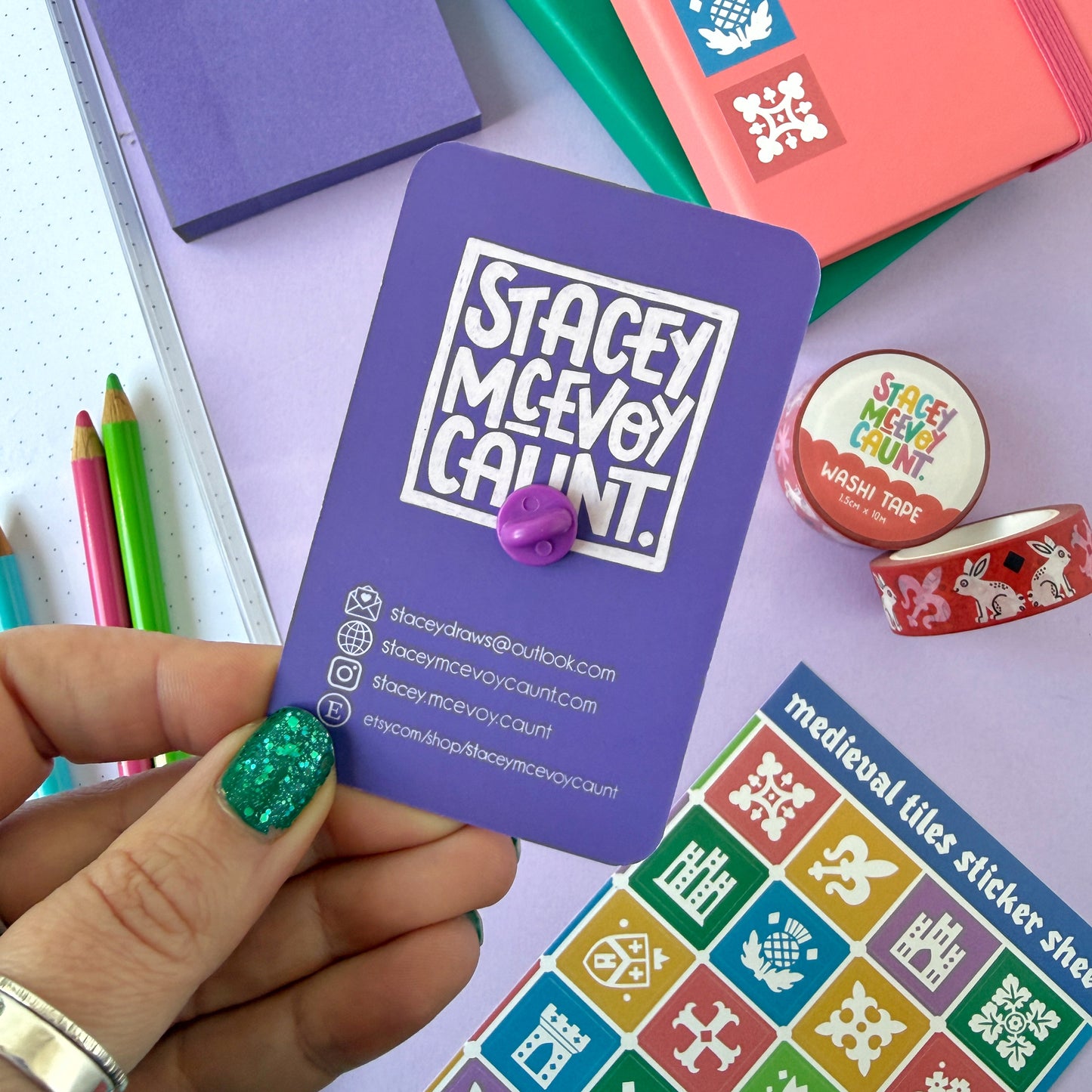 Dragon Medieval Tile Enamel Pin