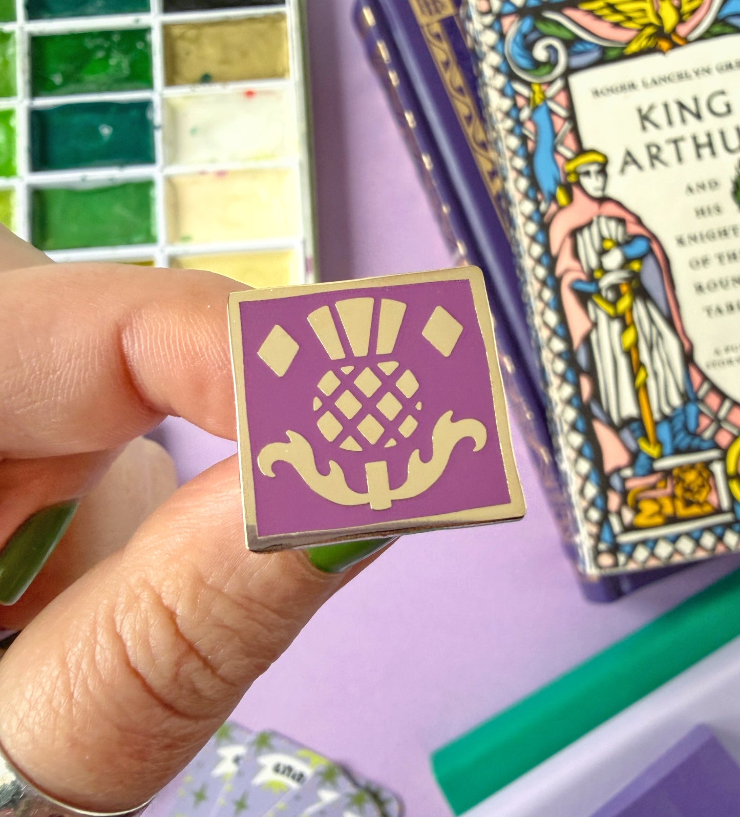 Thistle Tile Enamel Pin