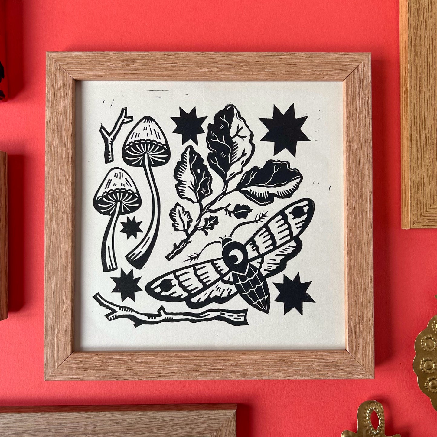 Autumn Things Lino Cut Print