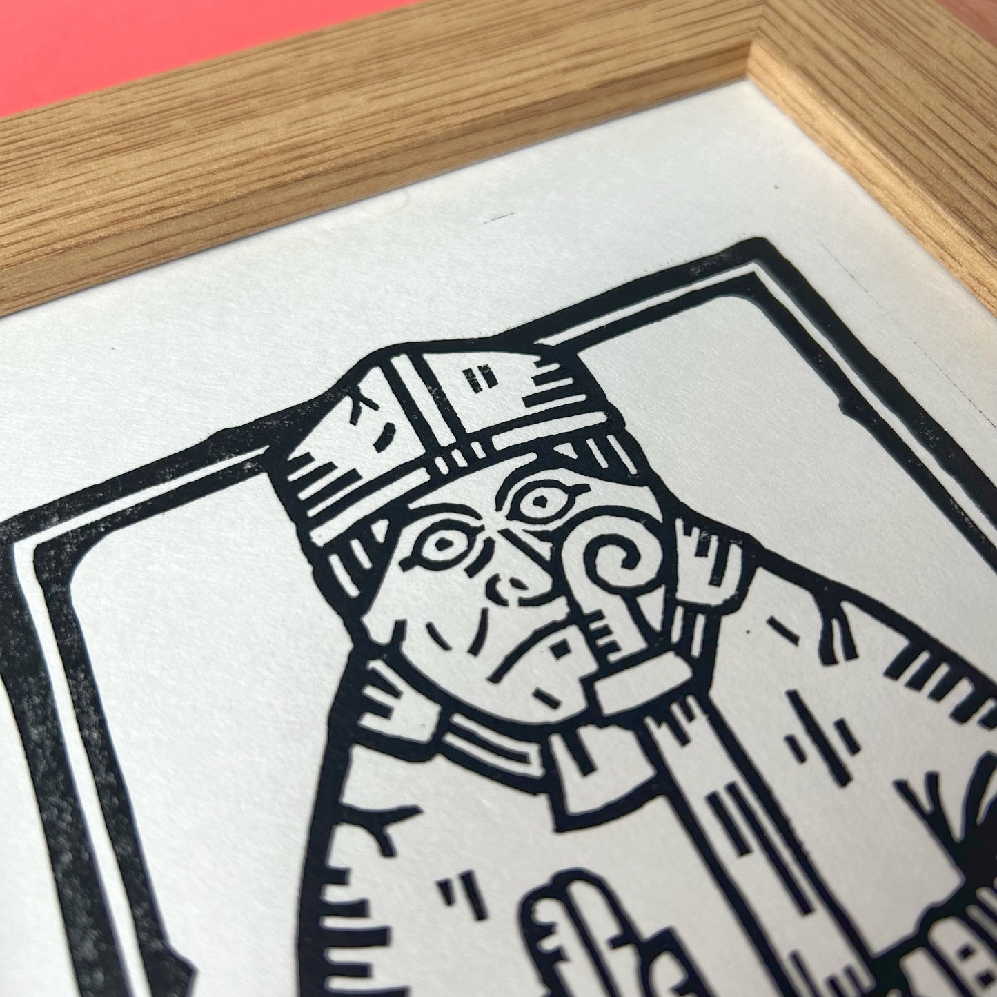 Lewis Chessmen Bishop Lino Print