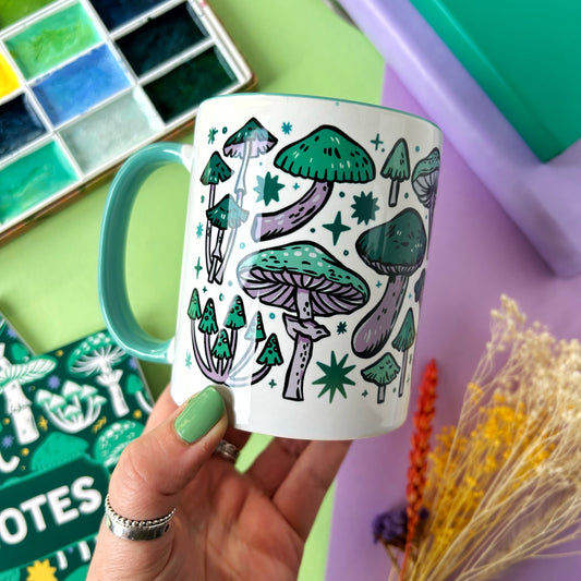 Green Mushroom Mug