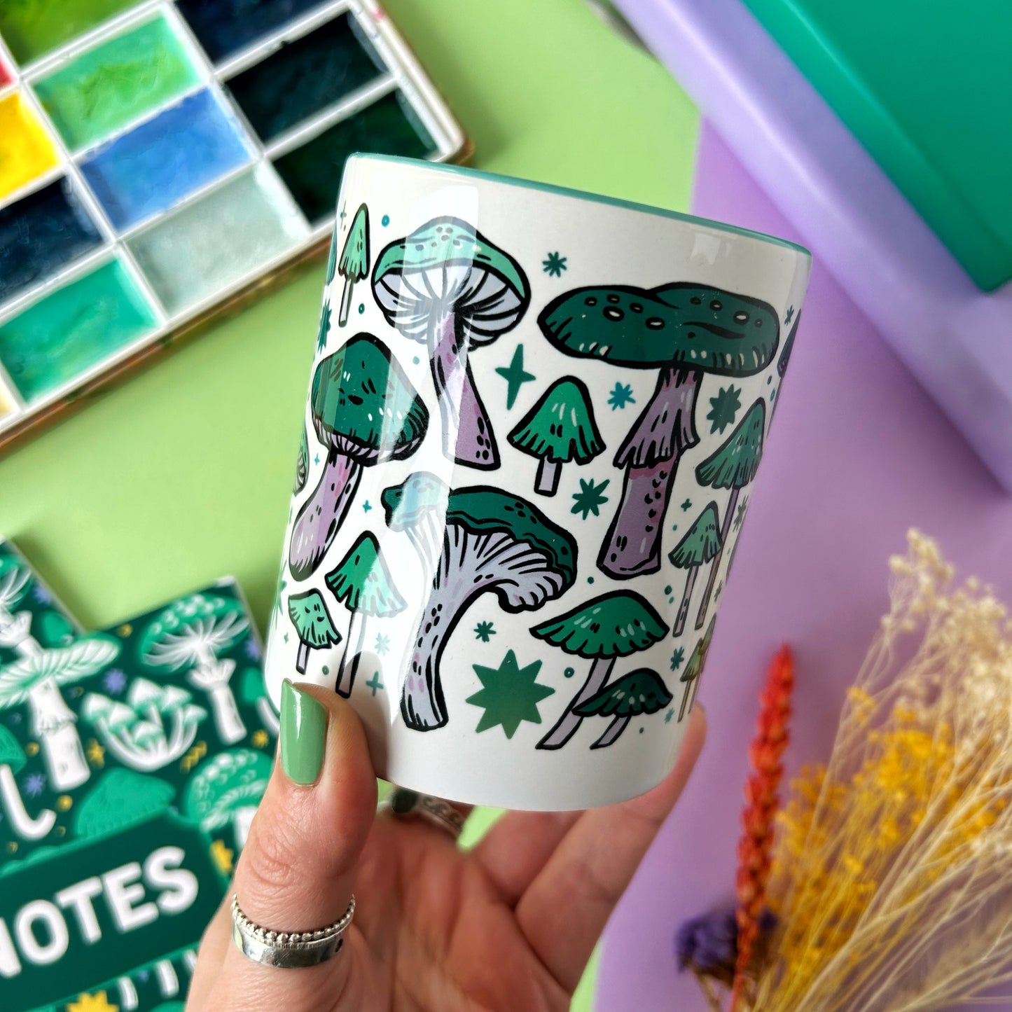 Green Mushroom Mug