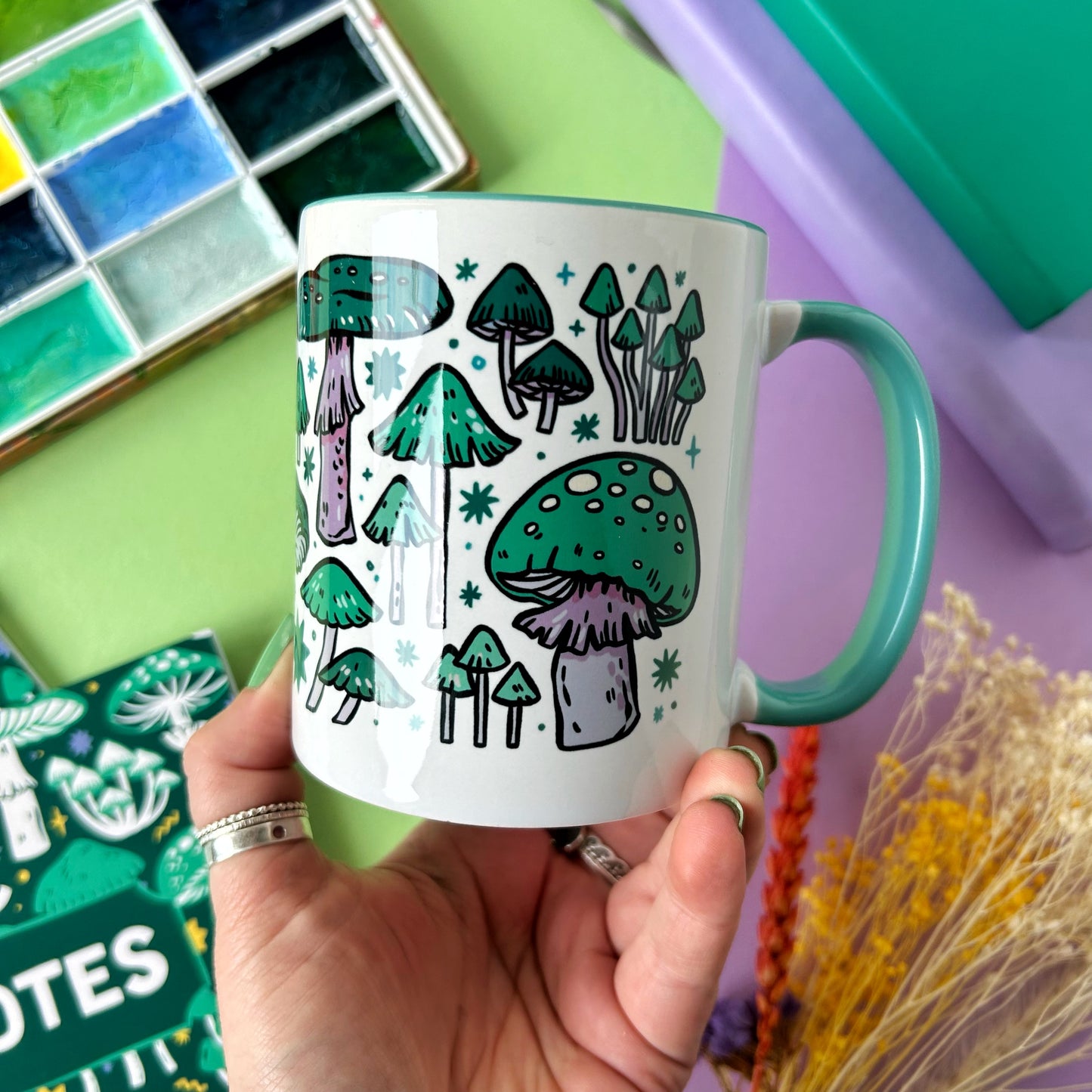 Green Mushroom Mug