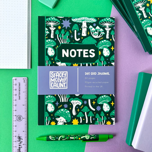 Green Mushroom Notebook