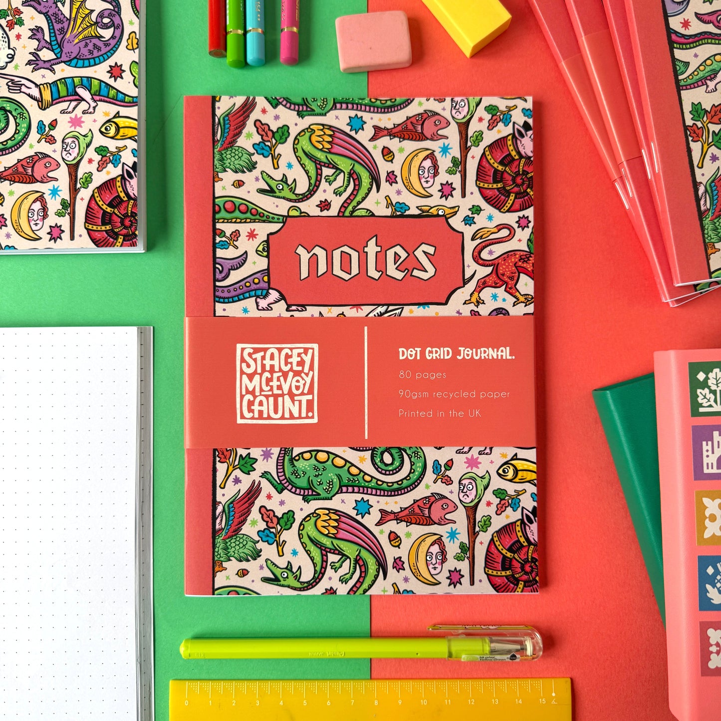 Medieval Menagerie Dot Grid A5 Notebook