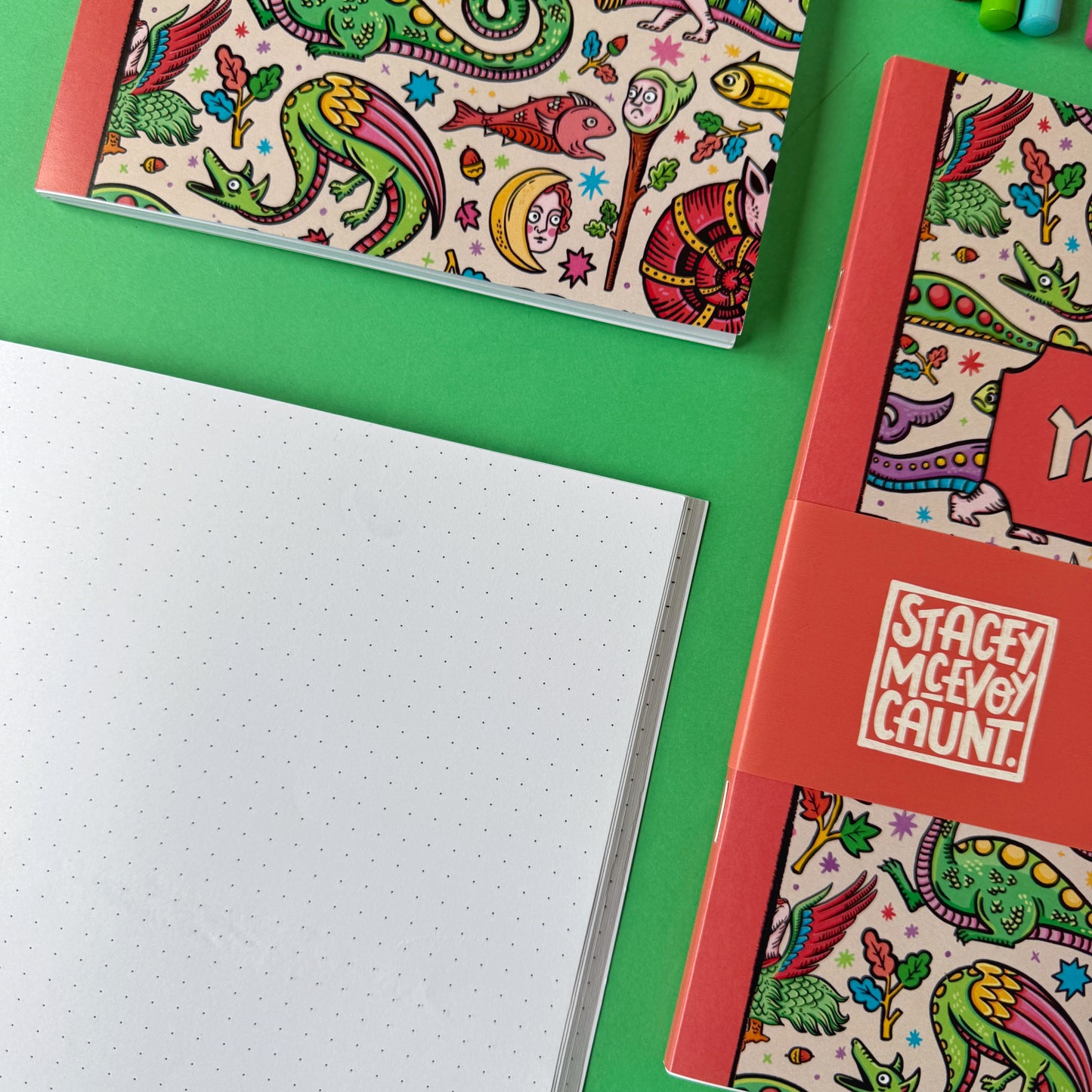 Medieval Menagerie Dot Grid A5 Notebook