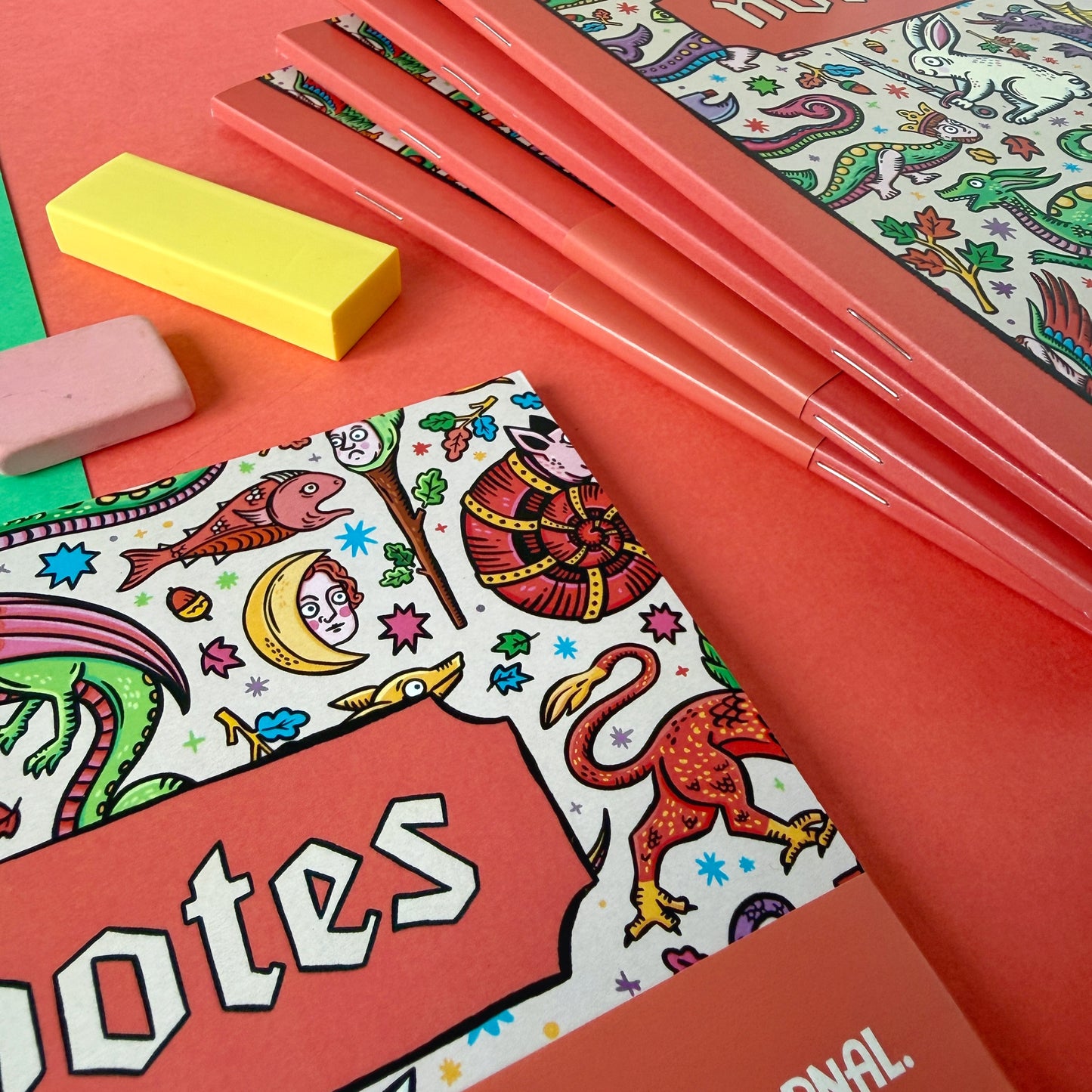 Medieval Menagerie Dot Grid A5 Notebook