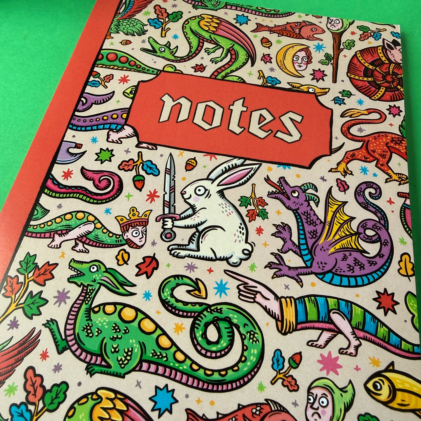 Medieval Menagerie Dot Grid A5 Notebook