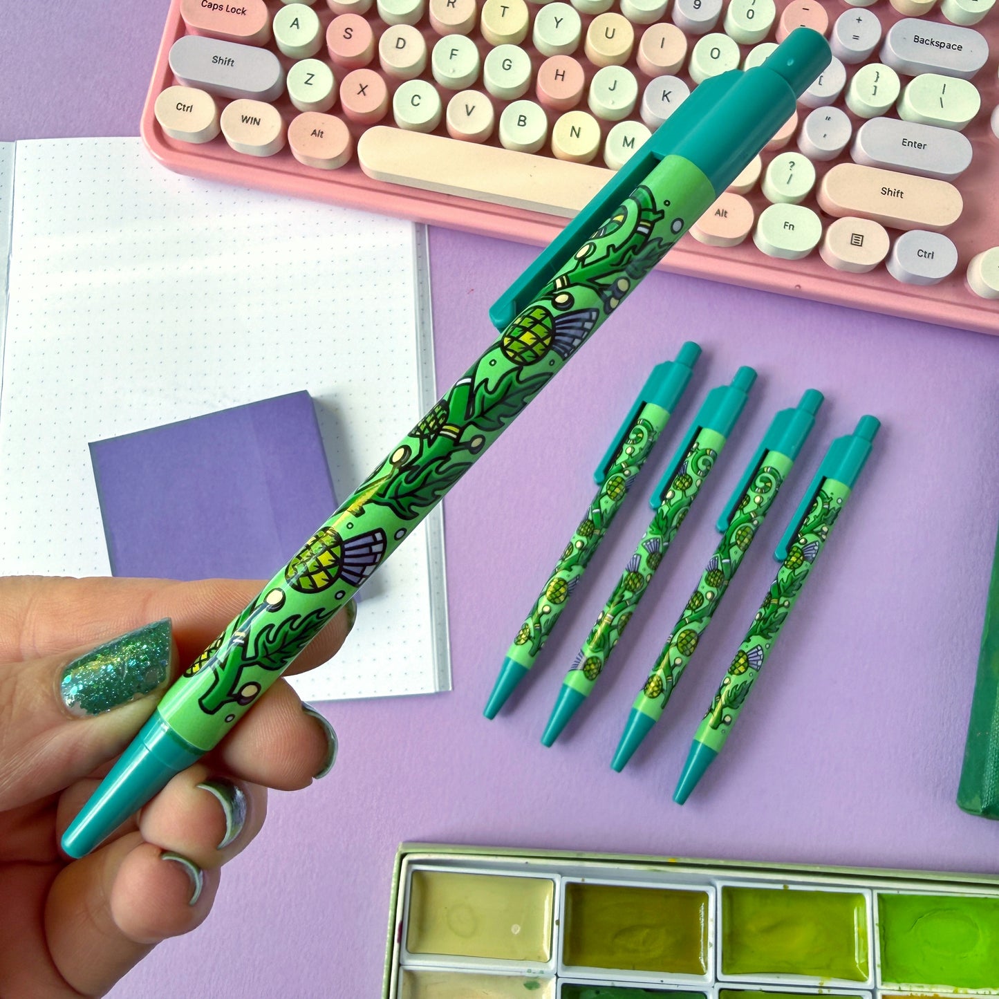 Thistle Pattern Ballpoint Pen