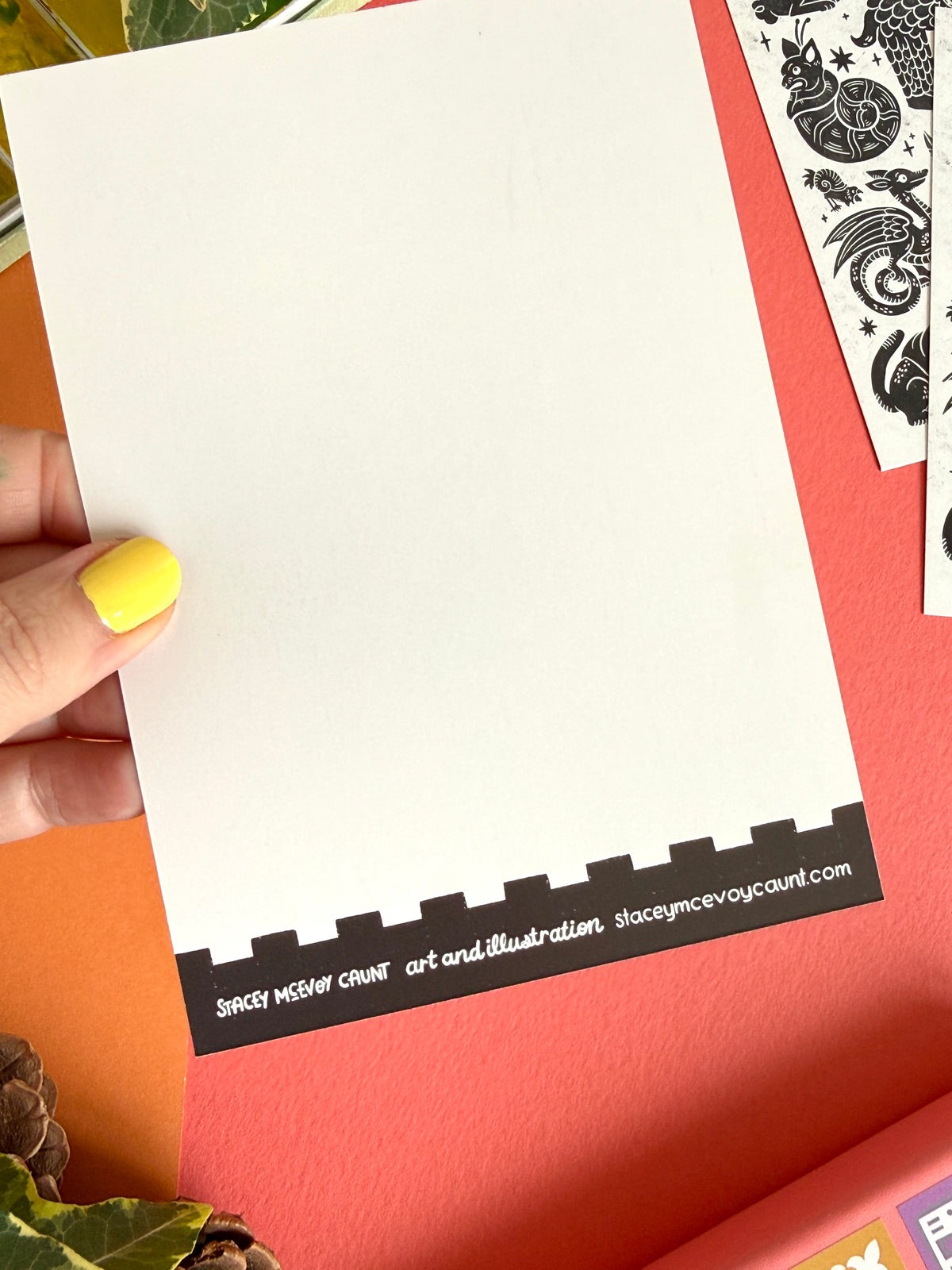 Black & White Medieval Menagerie Postcard
