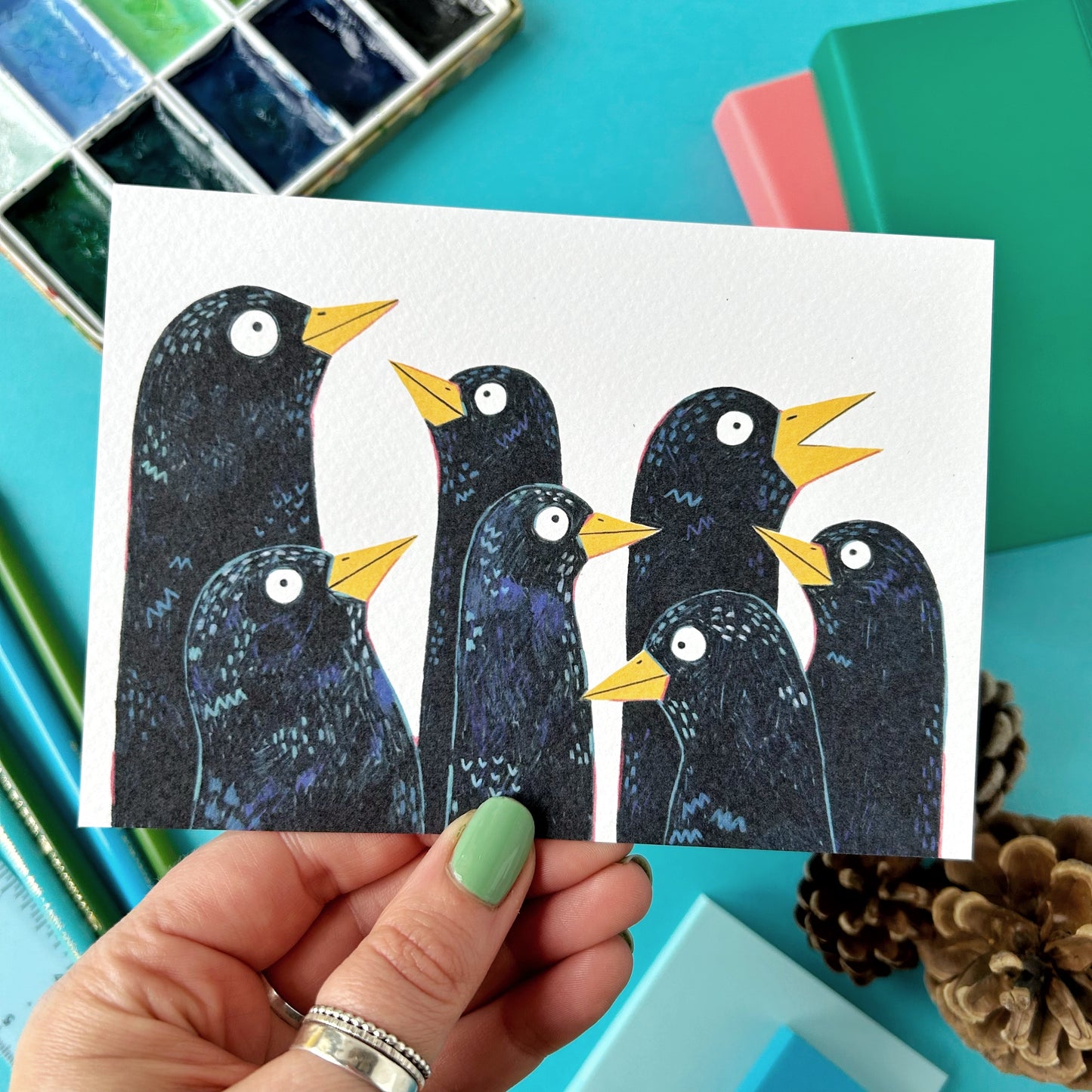 Blackbirds Postcard