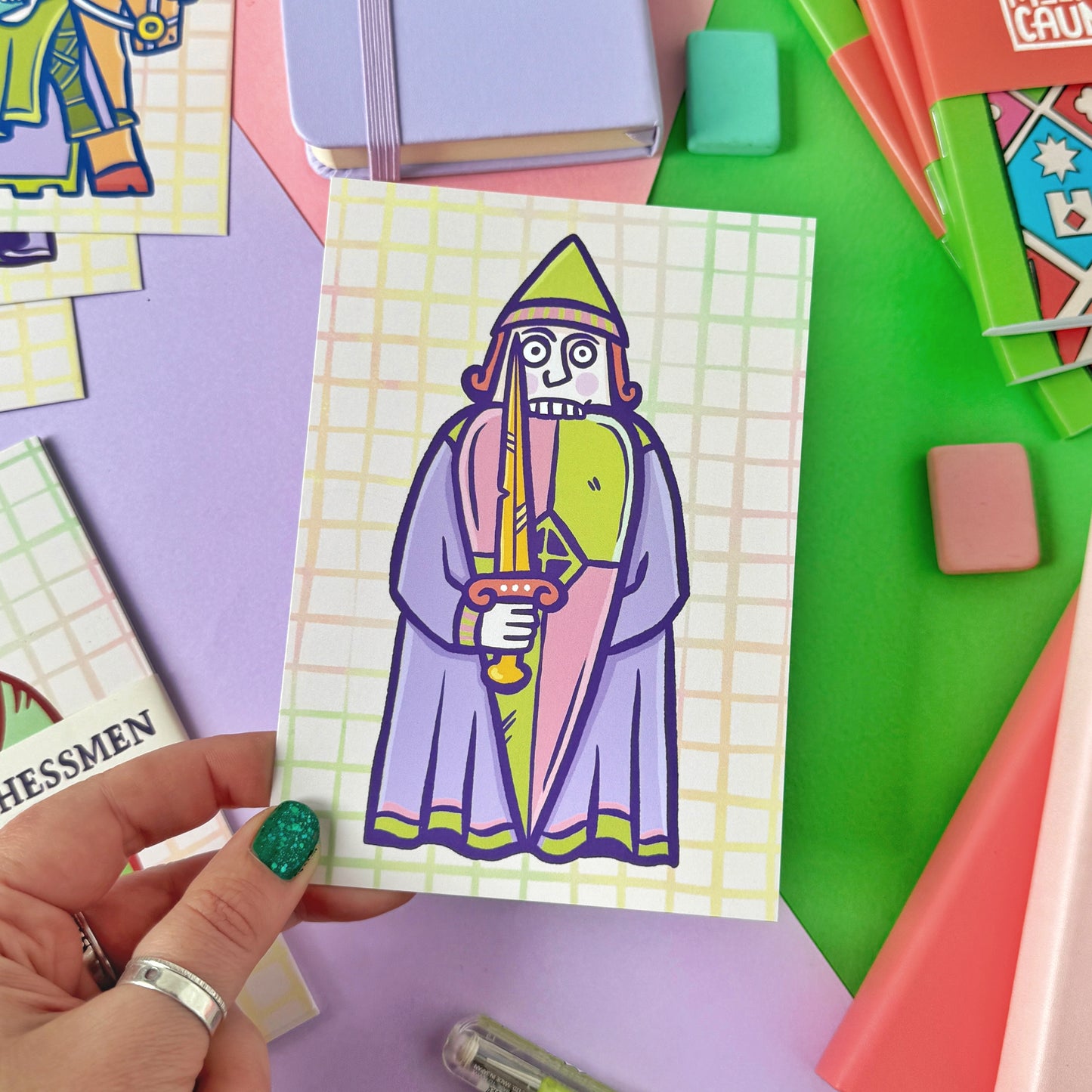 Berserker Rook Lewis Chessmen Postcard