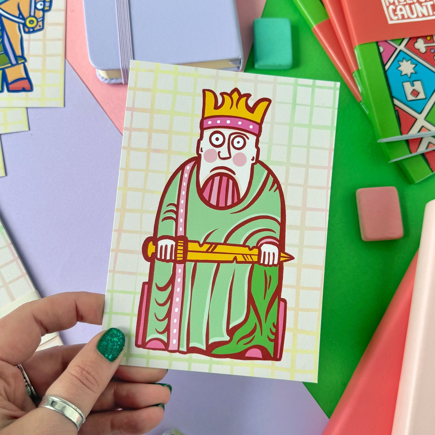 King Lewis Chessmen Postcard