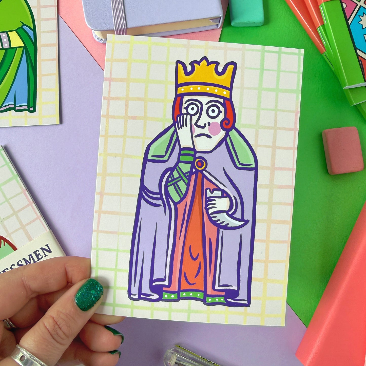 Queen Lewis Chessmen Postcard