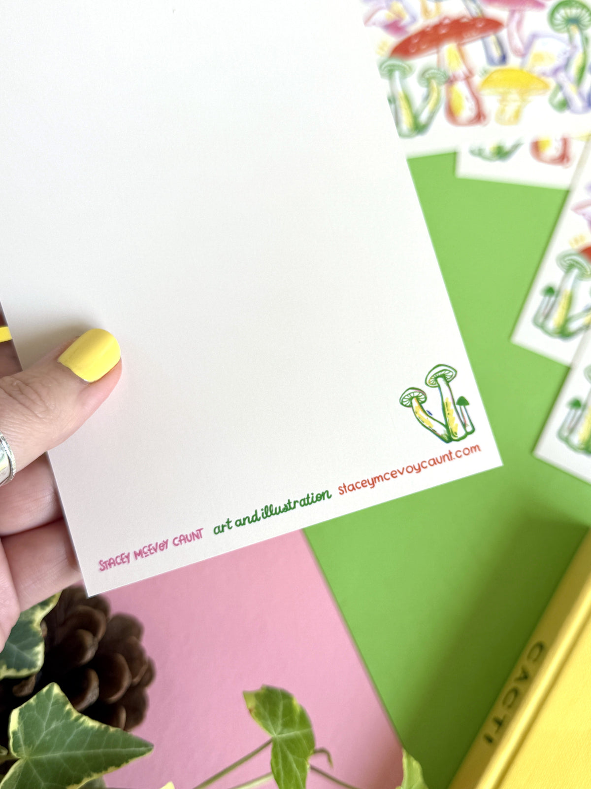 Colourful Mushrooms Postcard