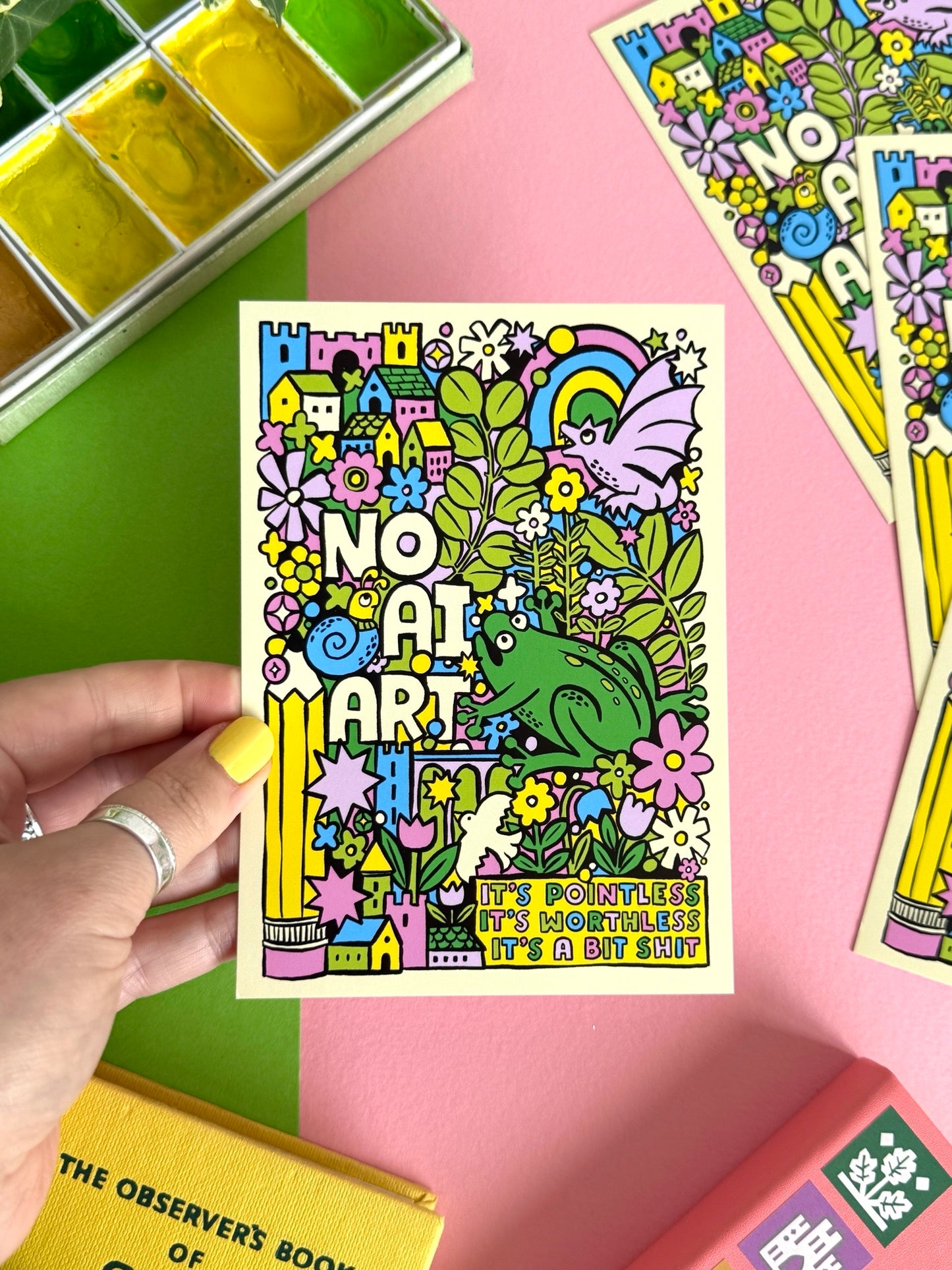 No ai Art Postcard