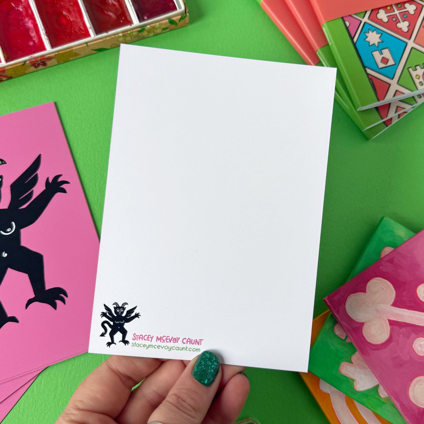 Pink Boobie Devil Postcard