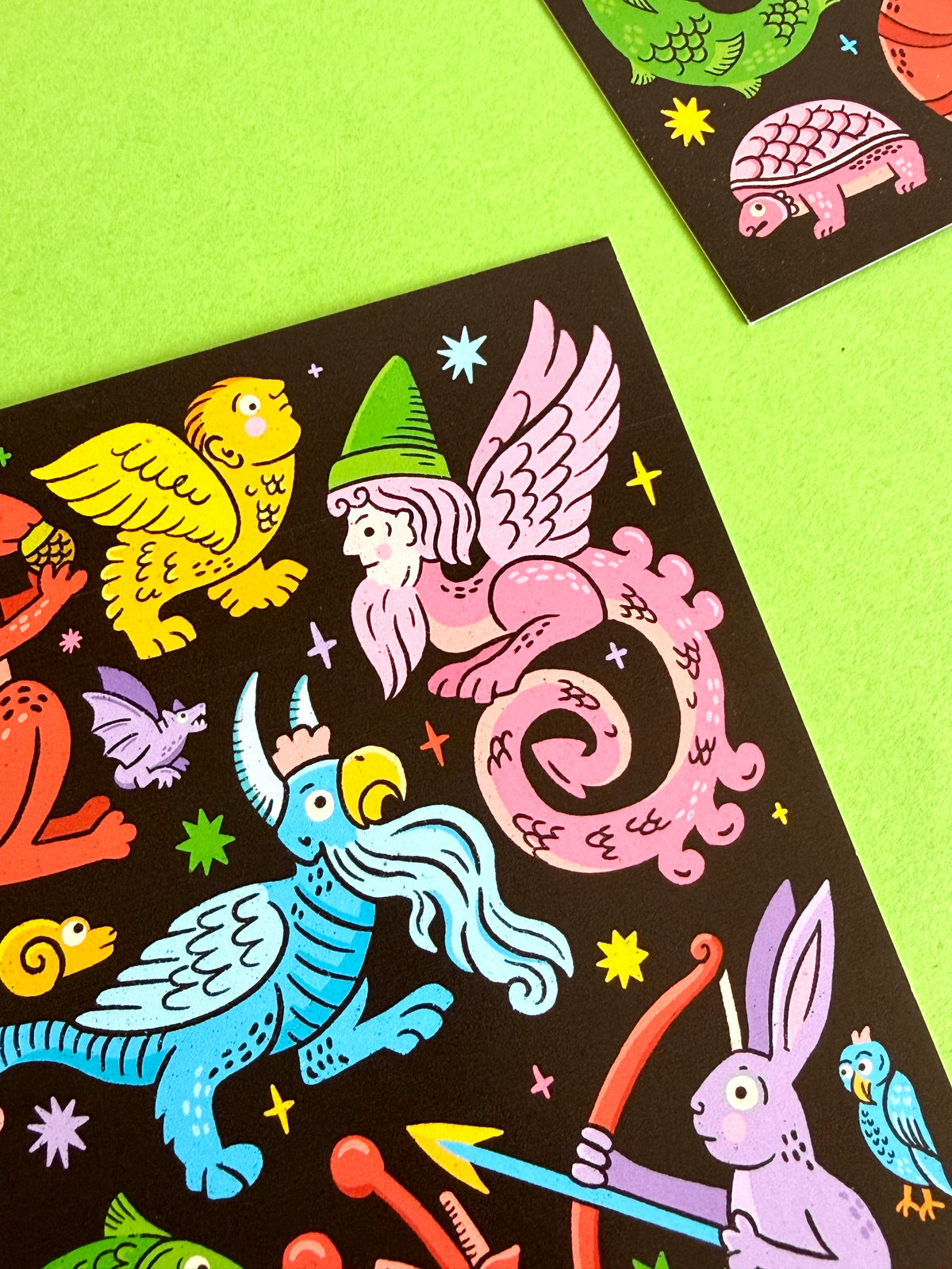 Weird Medieval Creatures Postcard