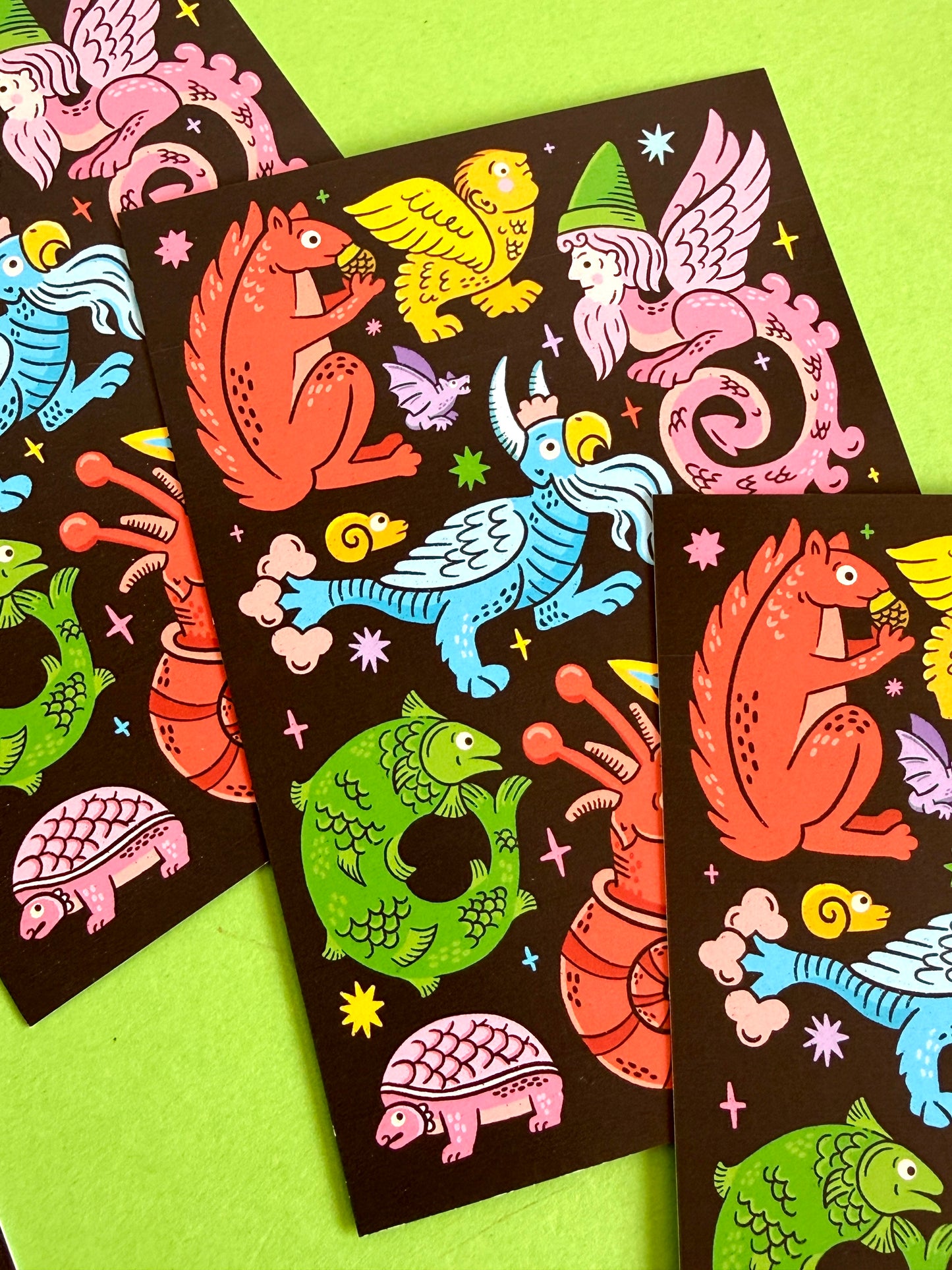 Weird Medieval Creatures Postcard
