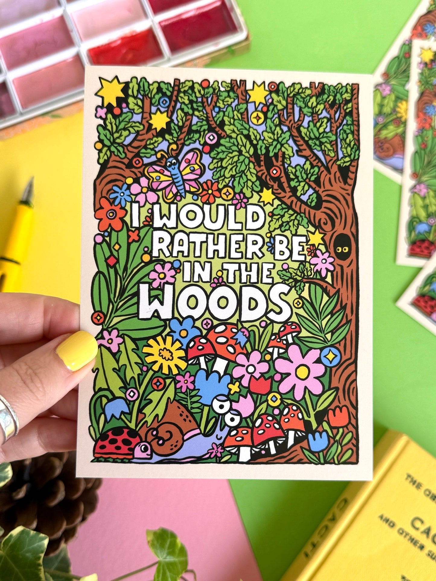 I'd Rather be in the Woods Postcard