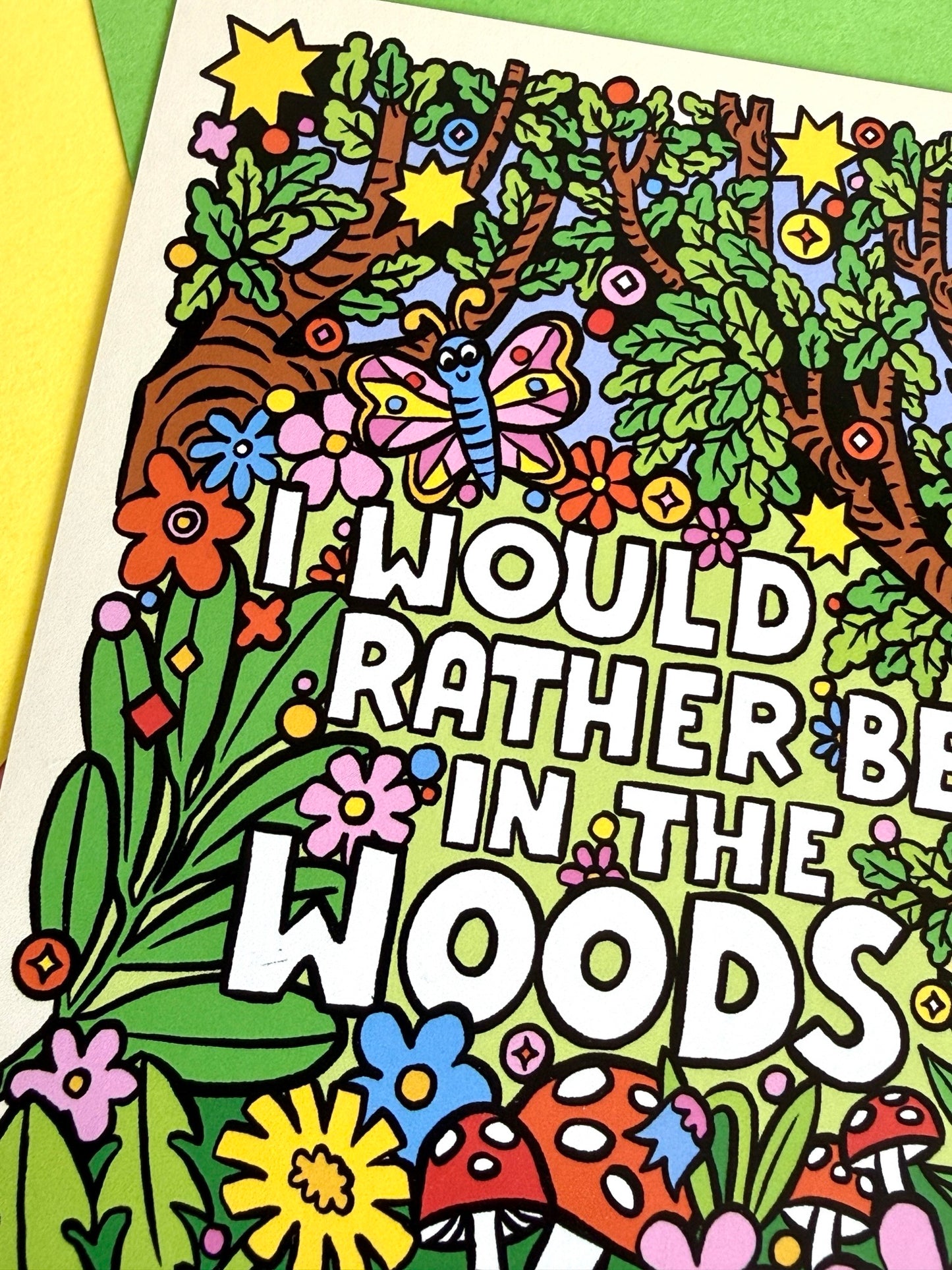 I'd Rather be in the Woods Postcard