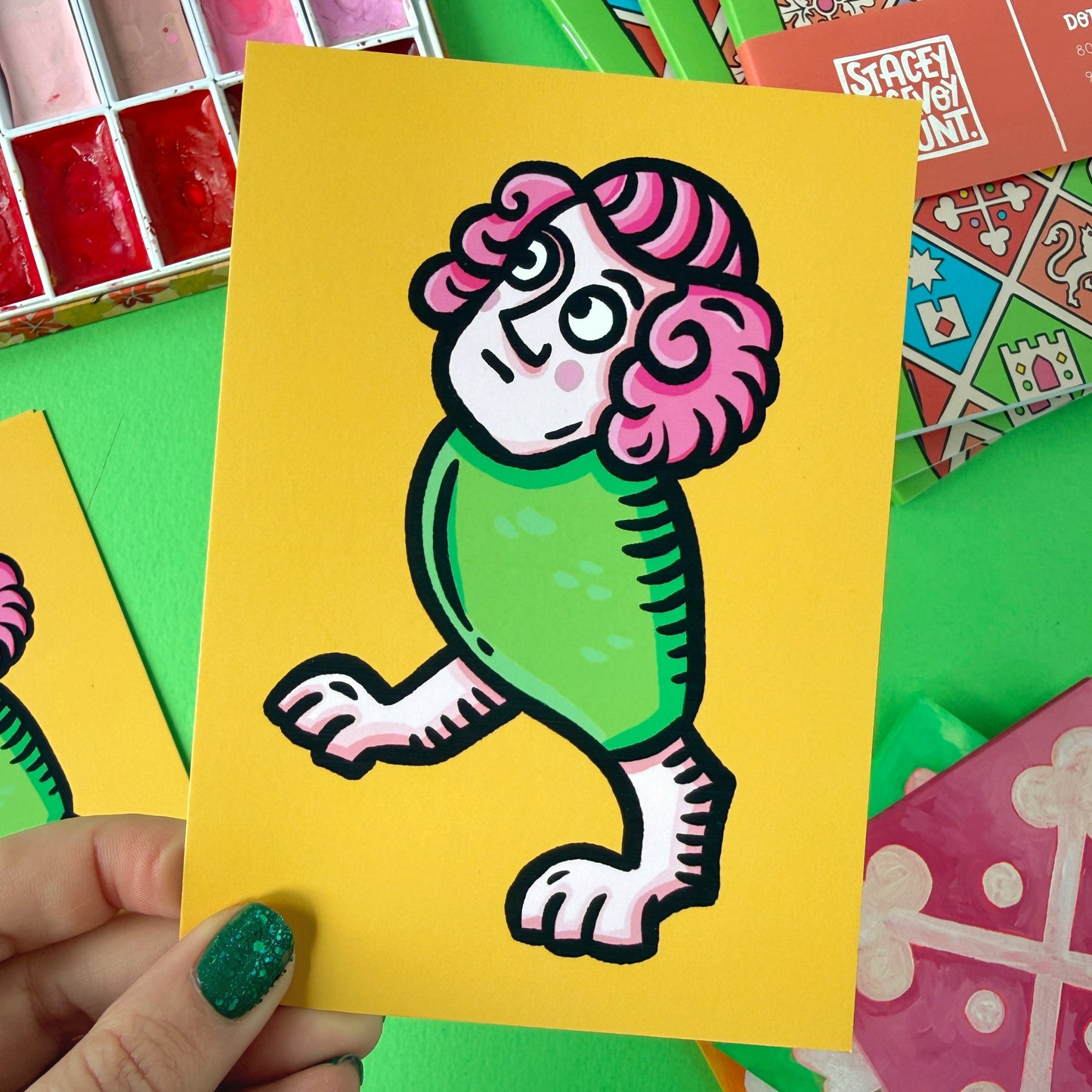 Thigh Guy Medieval Marginalia Postcard