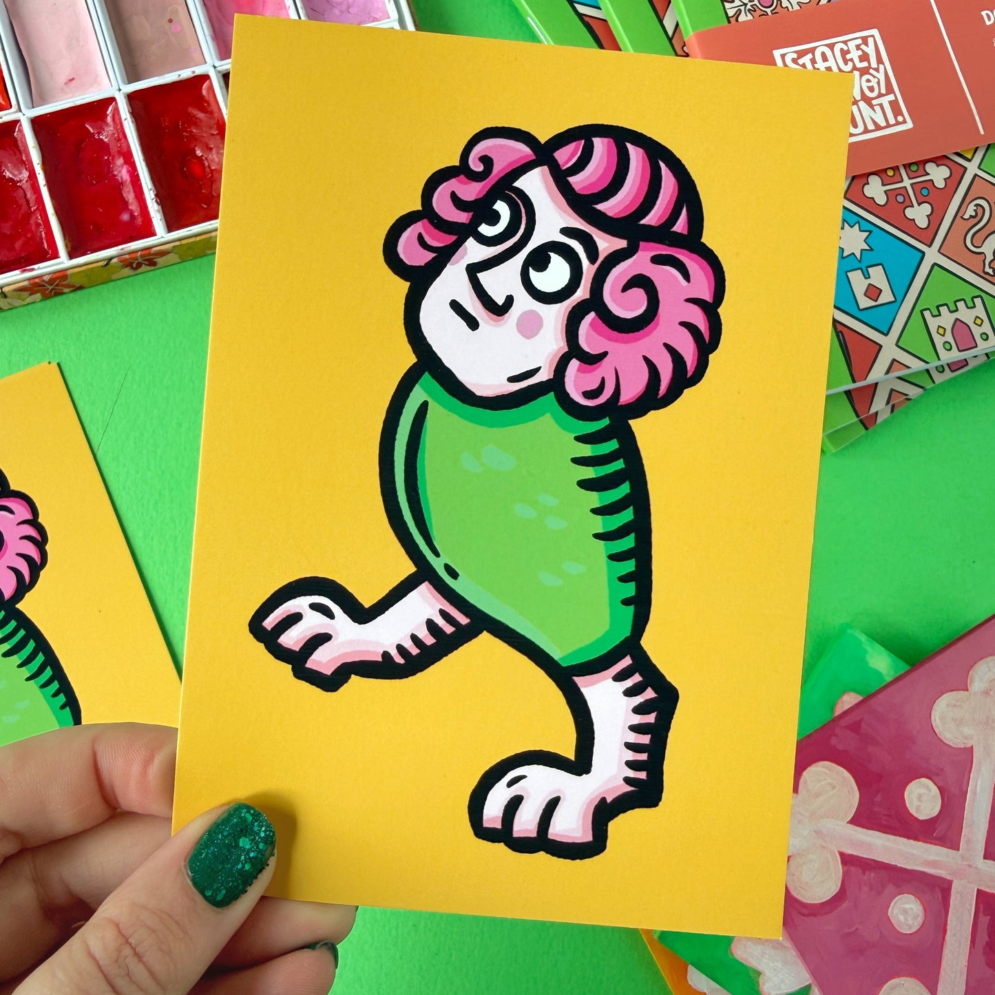 Thigh Guy Medieval Marginalia Postcard