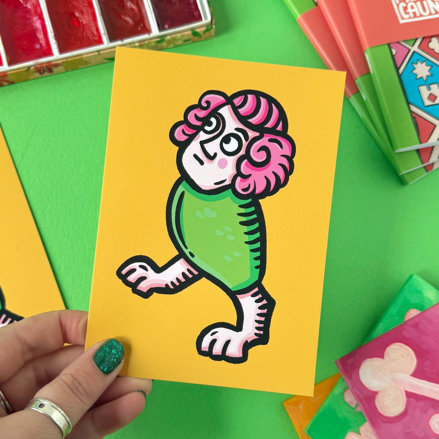 Thigh Guy Medieval Marginalia Postcard