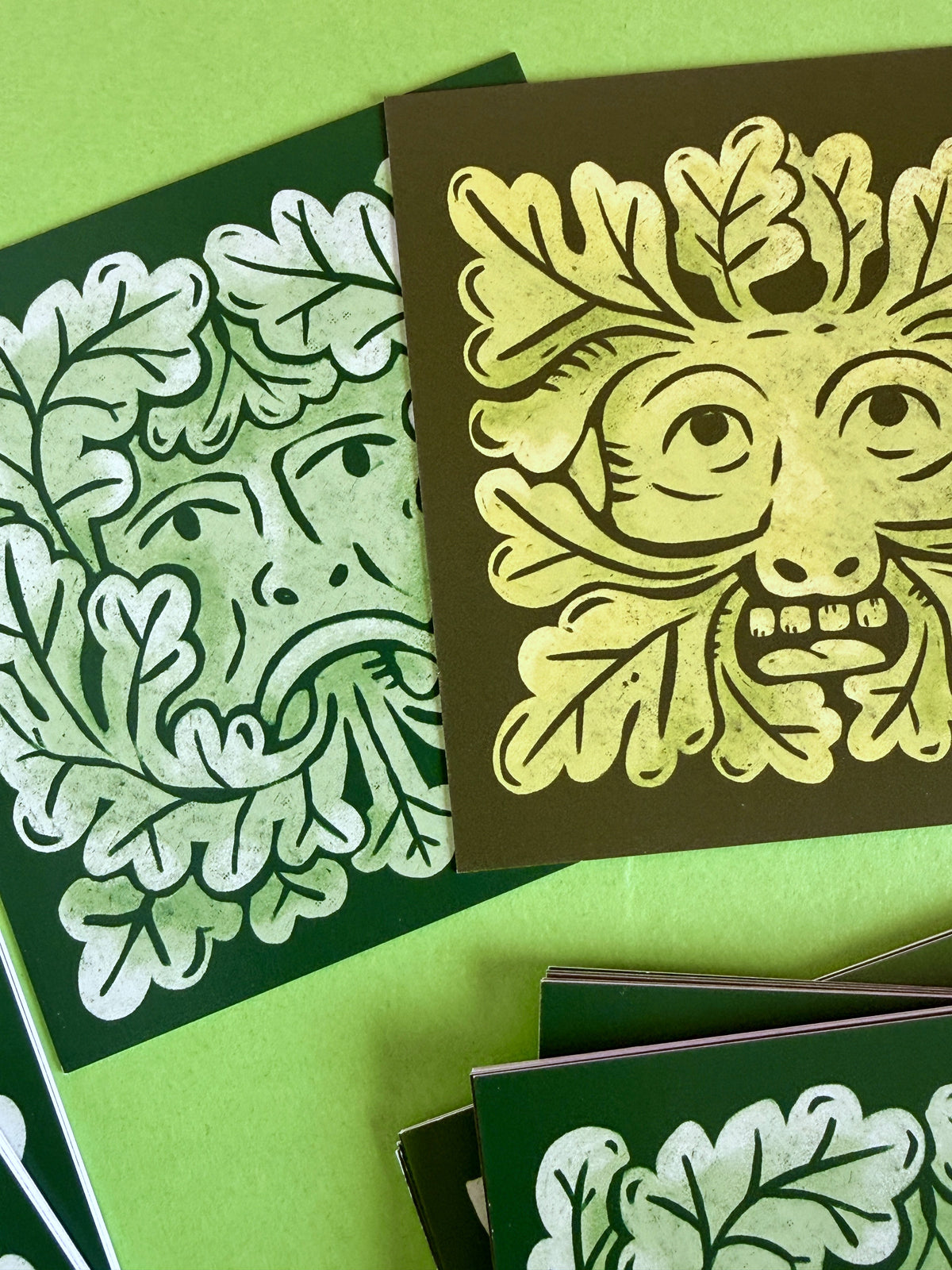 Green Man Postcard Set