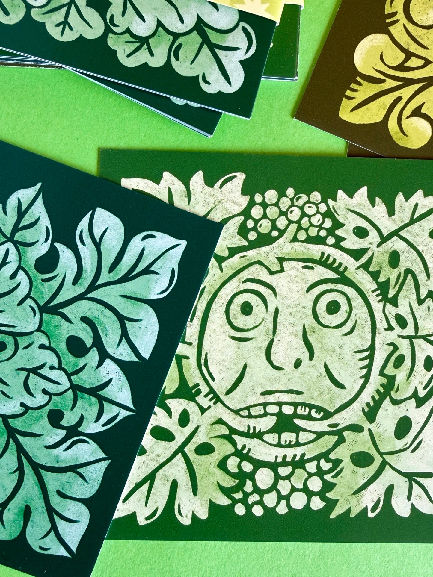 Green Man Postcard Set