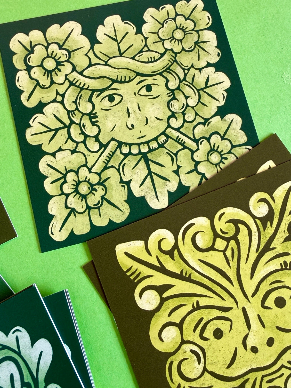 Green Man Postcard Set