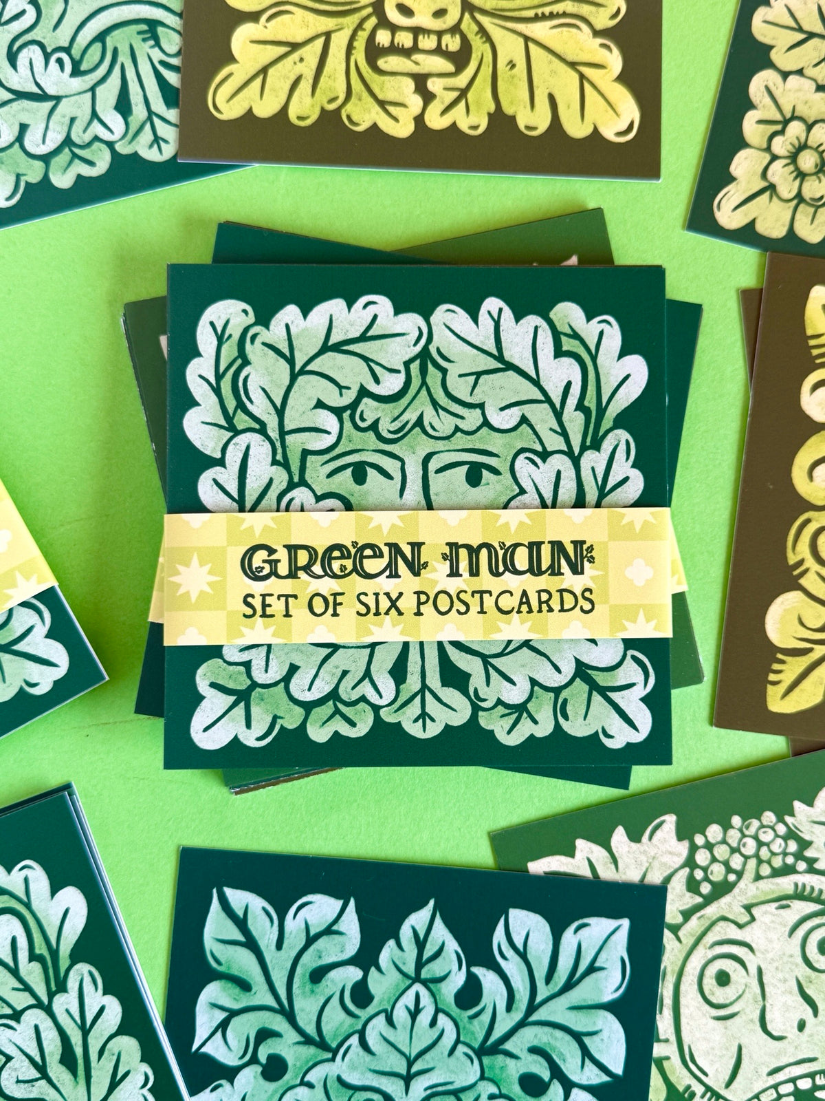 Green Man Postcard Set