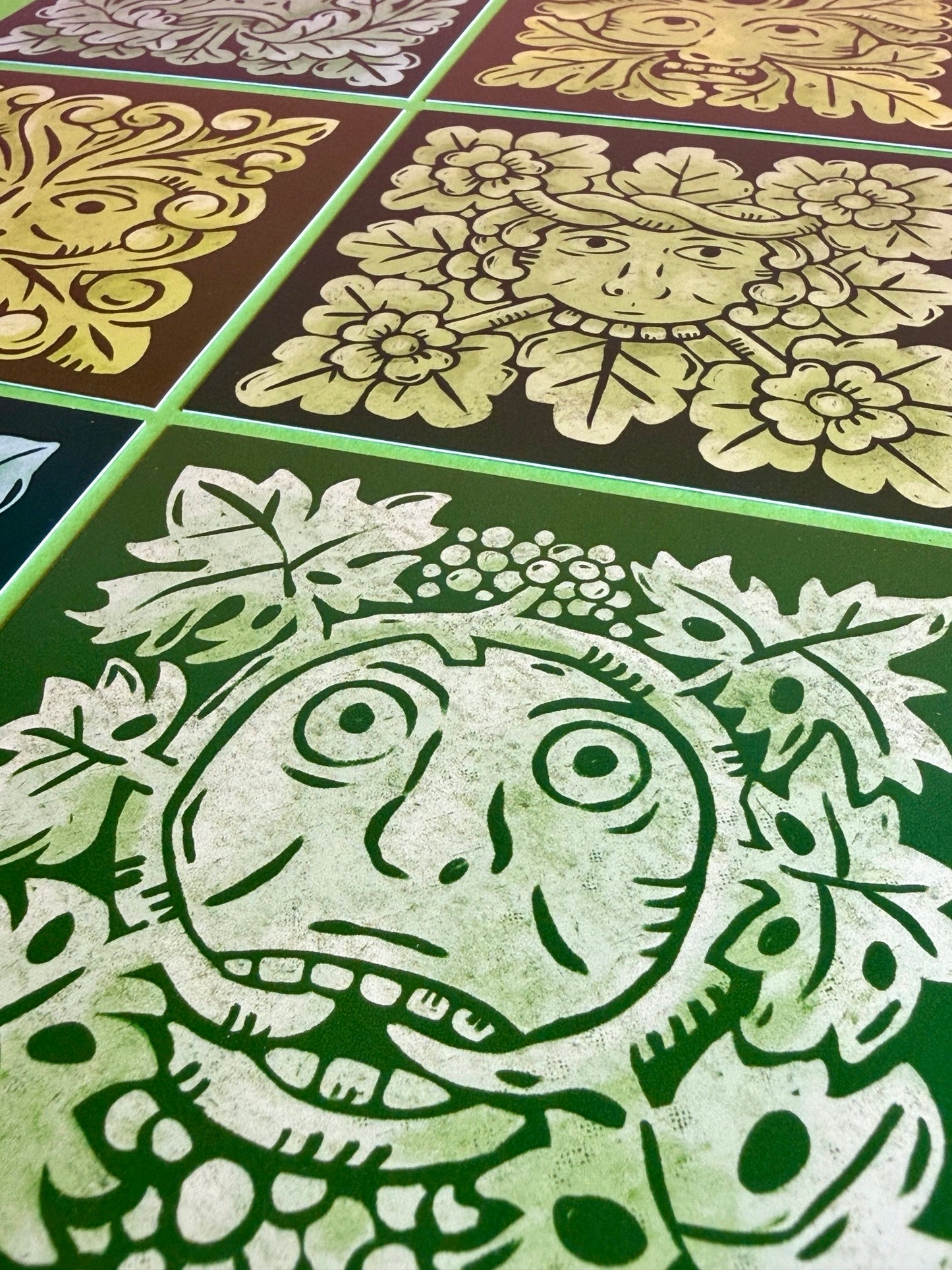 Green Man Postcard Set