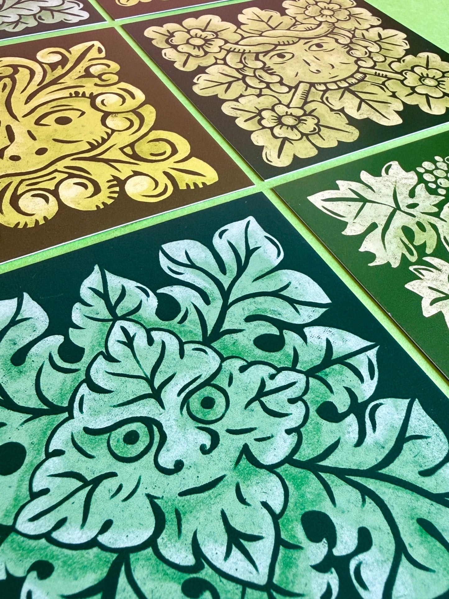 Green Man Postcard Set