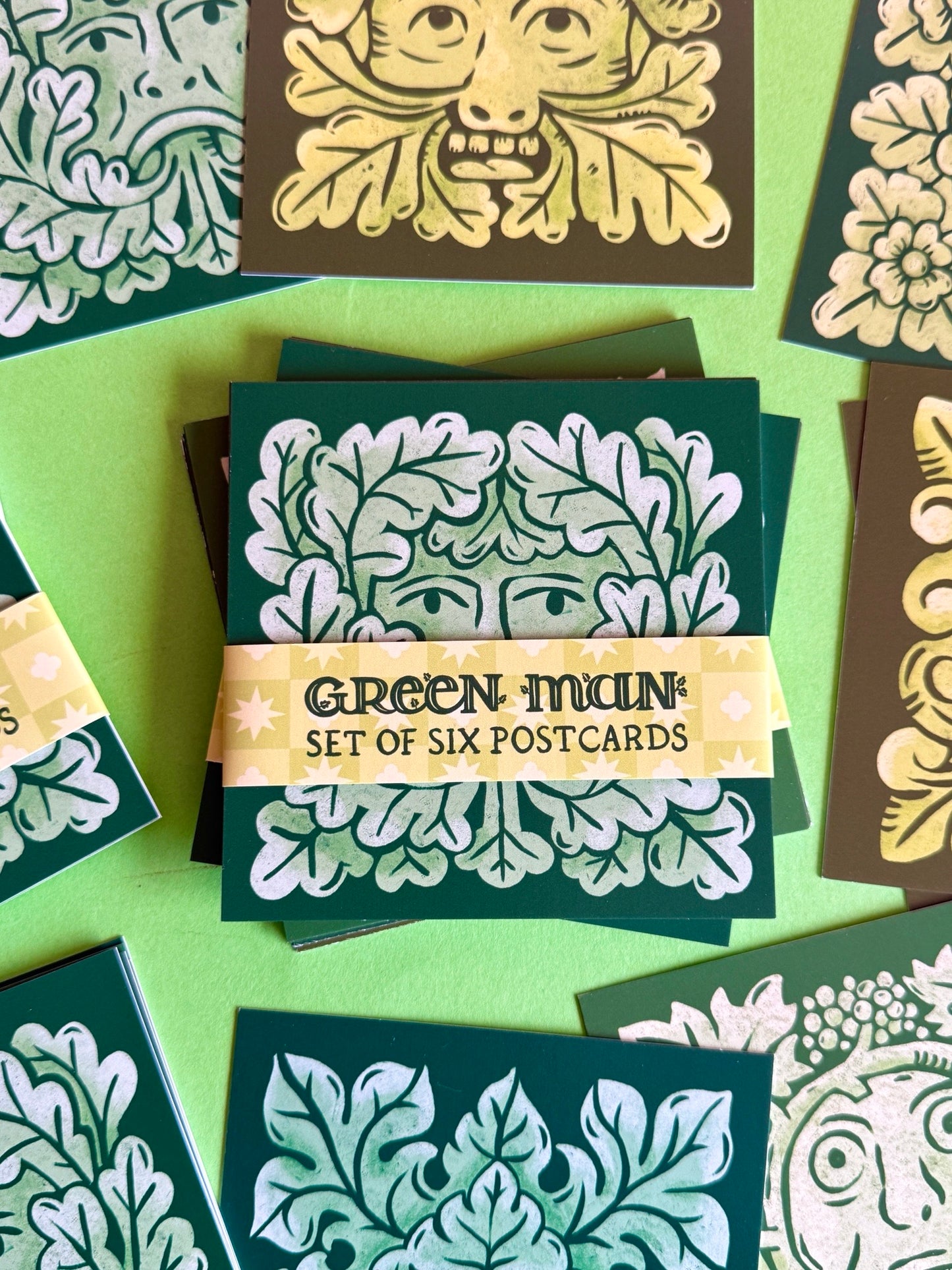 Green Man Postcard Set