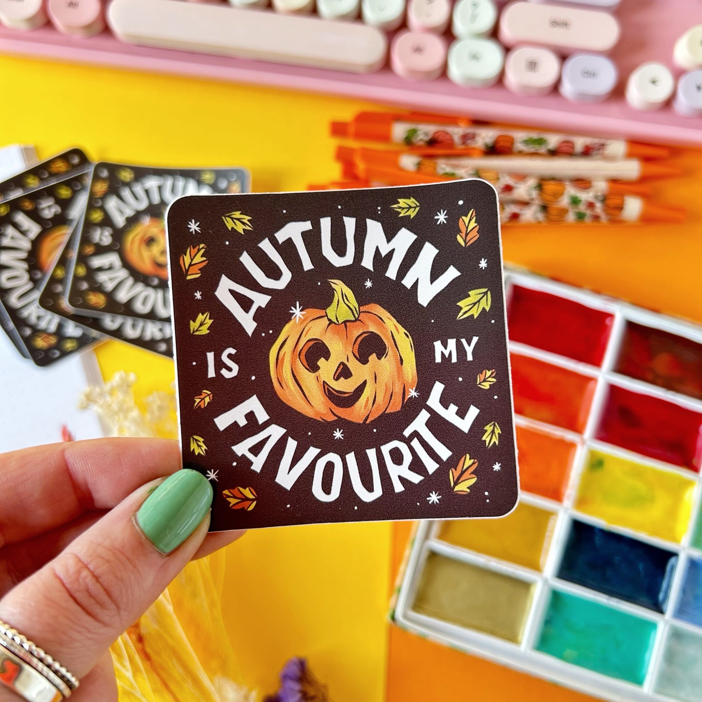 Black Autumn Favourite Sticker