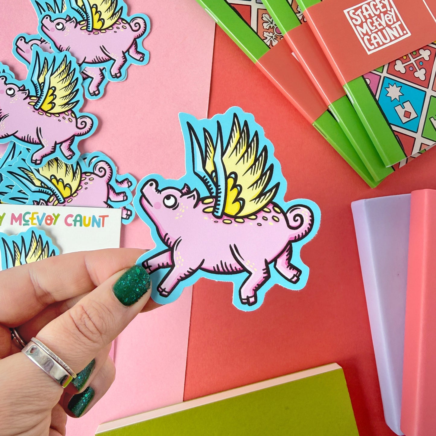 Flying Pig Vinyl Sticker