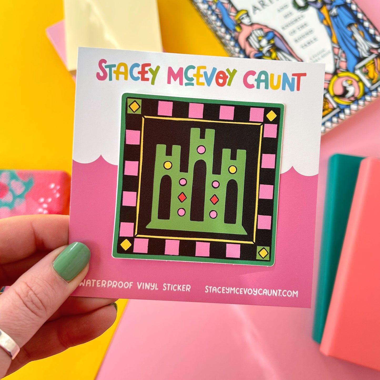 Green Castle Medieval Tile Sticker