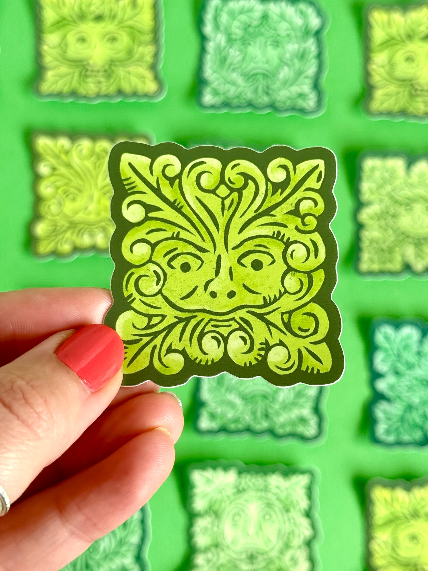 Green Man Sticker Set