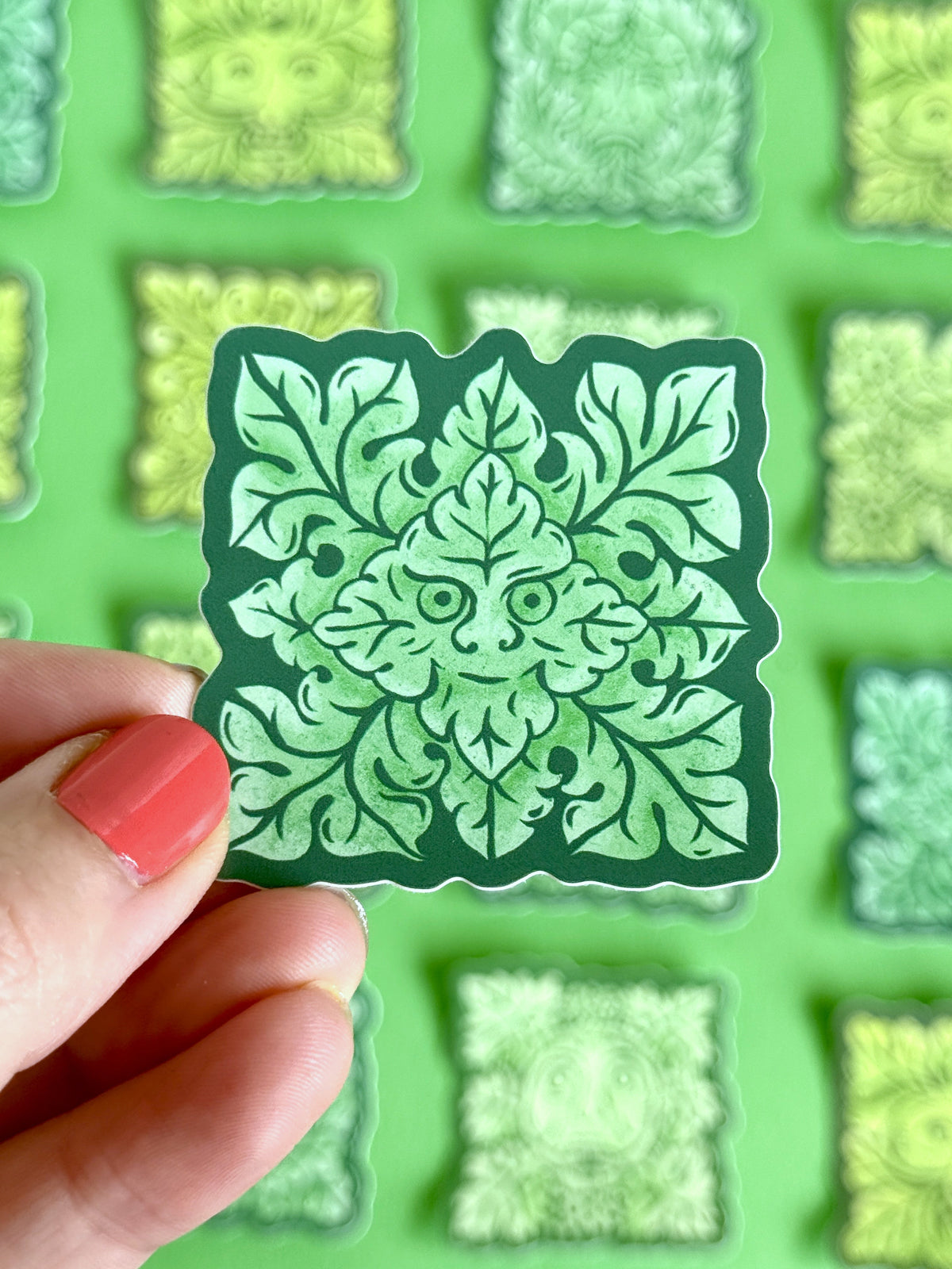Green Man Sticker Set