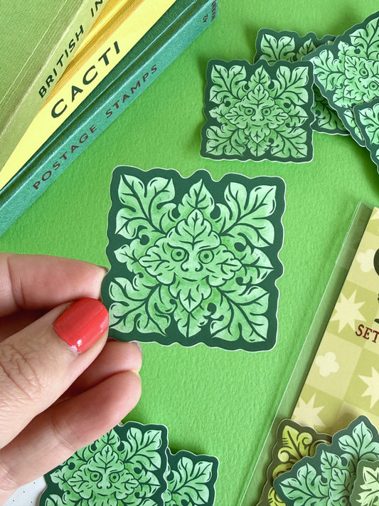 Green Man 02 Sticker