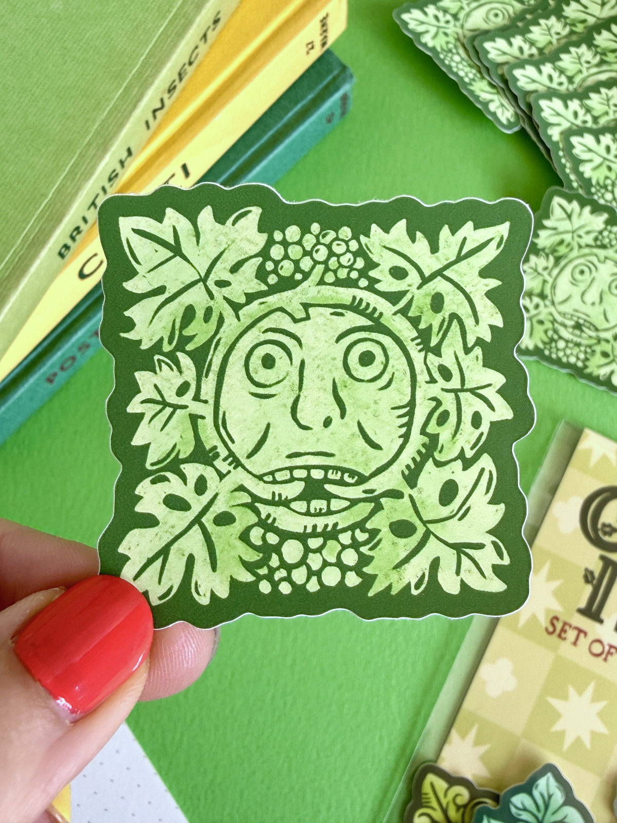 Green Man 03 Sticker