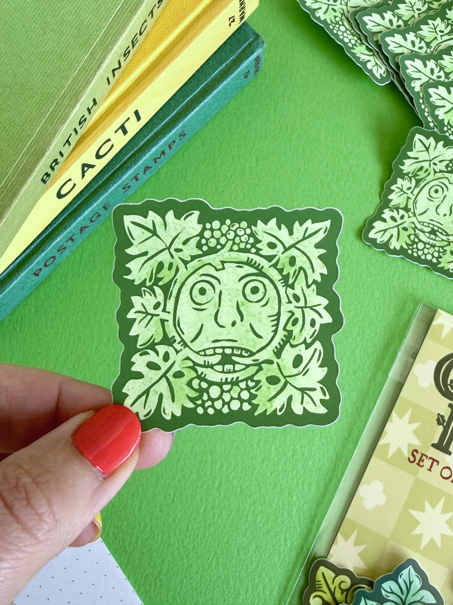 Green Man 03 Sticker