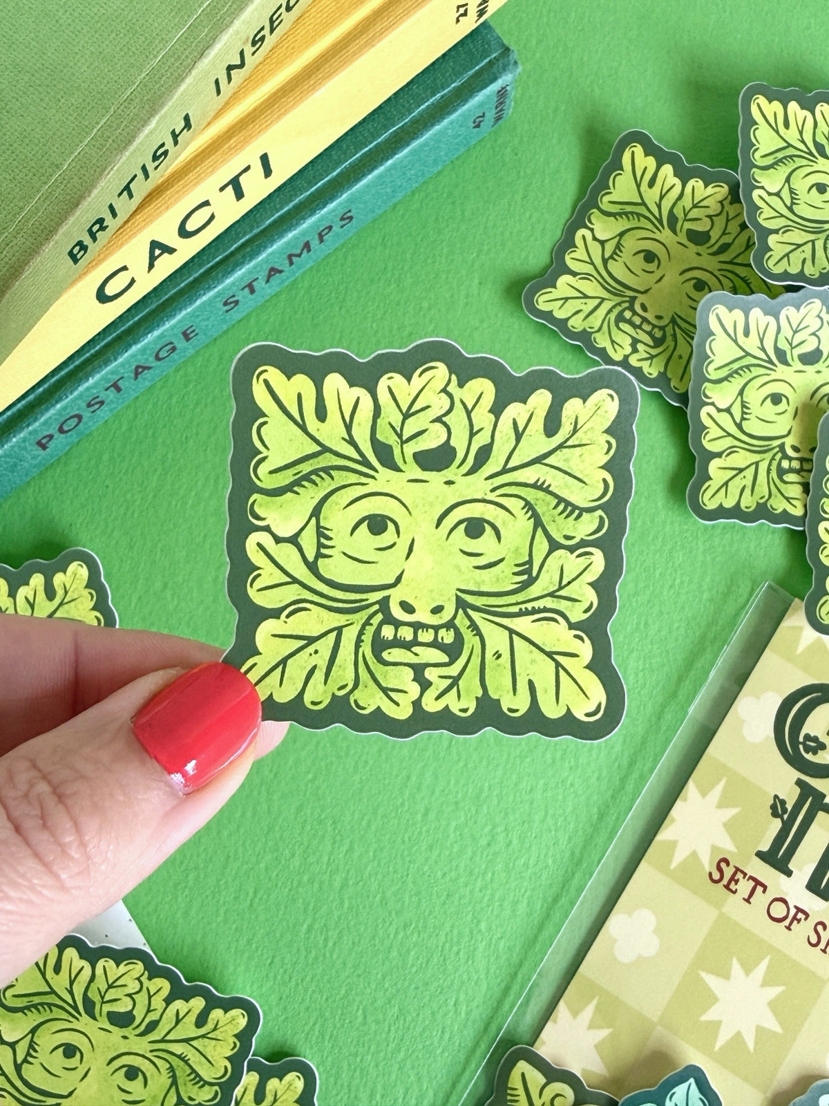 Green Man 04 Sticker