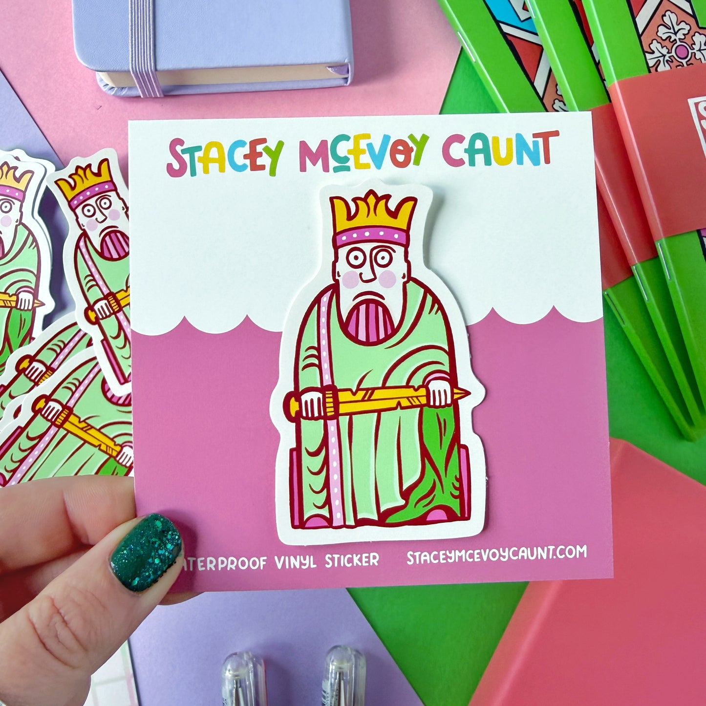 Medieval King Lewis Chessmen Vinyl Sticker